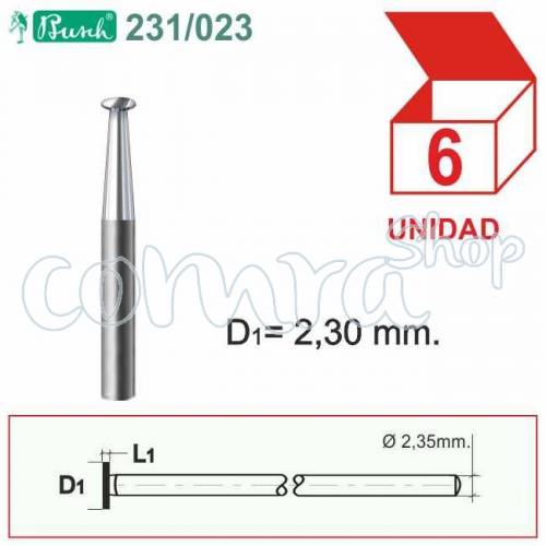 Fresa Acero Circular 2,30mm. Fig.231 C/6