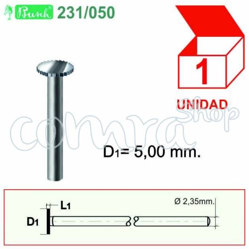 Fresa Acero Circular 5,00mm.  Fig.231 C/1