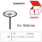 Fresa Diamantada Disco 18,00mm. C/1