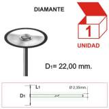Fresa Diamantada Disco 22,00mm. C/1