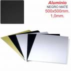 Aluminio Negro Mate 500x500x1,00mm