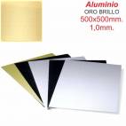 Aluminio Oro Brillo 500x500x1,00mm