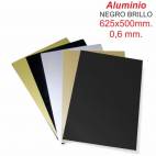 Aluminio Negro Brillo 625x500x0,60mm