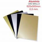 Aluminio Oro Brillo 625x500x0,50mm