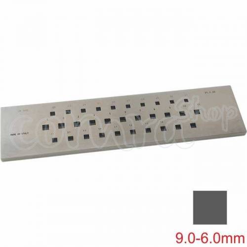 Hilera Cuadrada 9,0 a 6,0 mm.