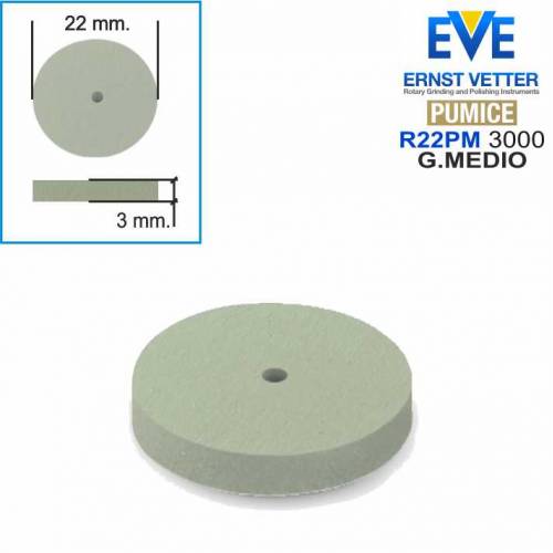 Goma PUMICE Circular Verde, G. Medio