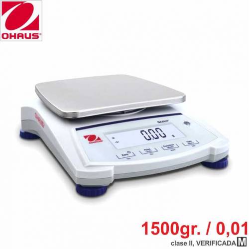 Balanza Verificada 1500gr./ 0,01gr. OHAUS