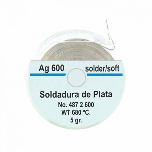 Soldadura Plata floja, en l&aacute;mina. Bobina 5gr.