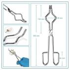 Tenaza de tijera para Crisoles, 300 mm.