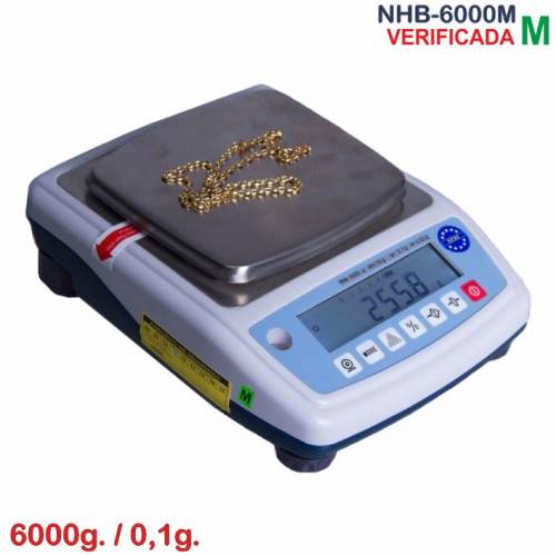 Balanza Verificada NHB-6000M, 6000gr./ 0,1gr.